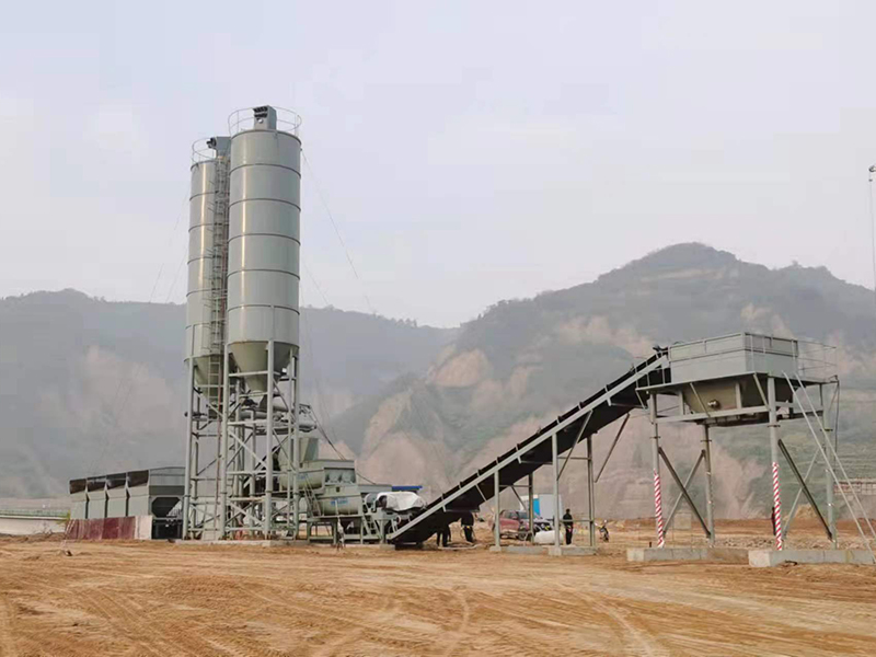 WDJ800型叠加式稳定土拌合站配立式水泥仓