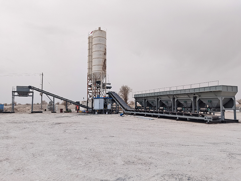 WDJ800型叠加式二次搅拌水稳拌和站