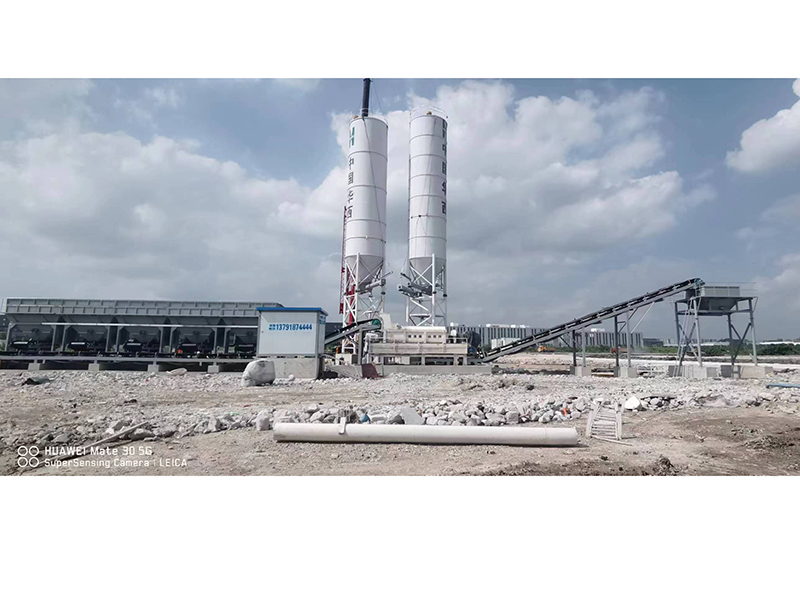 WDJ800型水稳搅拌站配立式水泥仓