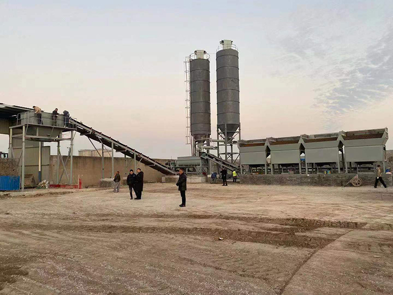 WDJ800型稳定土拌合站配立式水泥仓