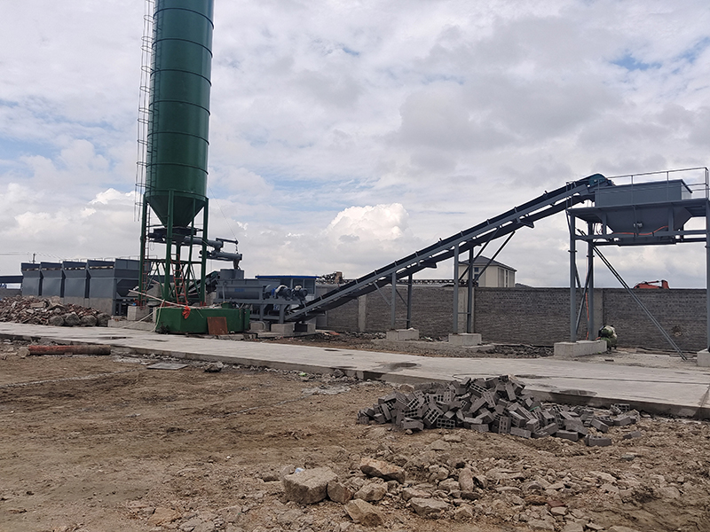 WDJ300型水稳拌合站配立式仓