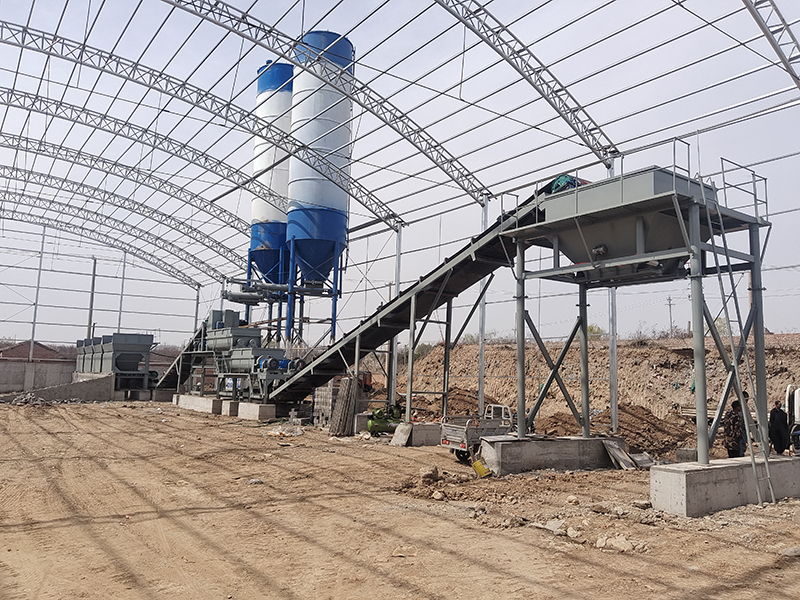 WDJ600型叠加式二次搅拌水稳拌和站