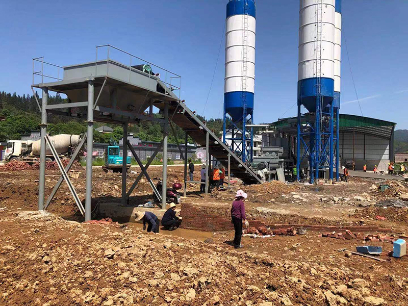 WDJ400型叠加式二次搅拌水稳拌合站配立式水泥