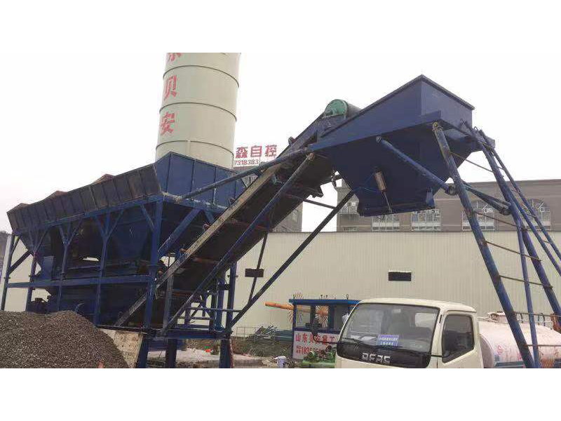 WDJ600型免基础稳定土拌合站配立式水泥仓