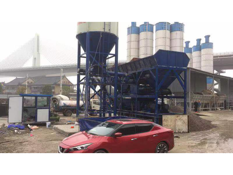 WDJ600型免基础稳定土拌和站配立式水泥仓